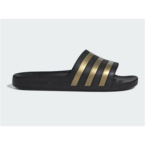 adiletten schwarz gold damen